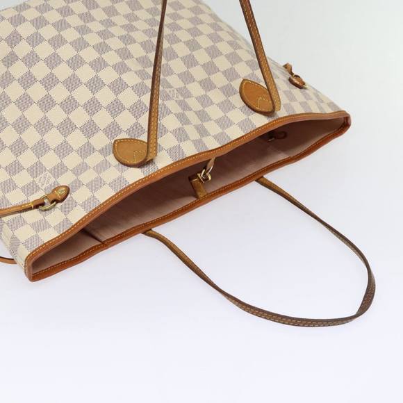 LOUIS VUITTON Damier Azur Neverfull MM Tote Bag N41605 LV Auth 87566 - Picture 6 of 16